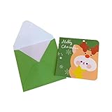 Jiacheng29_ 10 Stück Gruß karte hand geschriebener Weihnachts mann Elch zum Thema Weihnachts mann Segen Postkarte für Kollegen 4