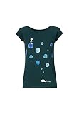 FellHerz Damen T-Shirt Walgesang Petrol Bio Fair, Türkis, L