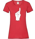erhobener Zeigefinger Frauen Lady-Fit T-Shirt Rot M