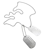 Steven Rogers 'Captain America' Militär-Erkennungsmarke, Edelstahl, Kugelkette im Lieferumfang