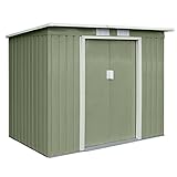 SVITA P100 Metall Gerätehaus 213×130×173cm Geräteschuppen Schuppen Gartenhaus Outdoor hellgrün grü