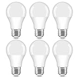 E27 LED Glühbirne Kaltweiß Warmweiss, LEDYA 9W (ersetzt 60W Glühlampe) 800 Lumen LED birne, Edison LED Lampe, A60 Energiesparlampe Leuchtmittel für Küche, Stehlampe, Gartenhaus, 6er pack