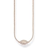 THOMAS SABO Damen-Collier 925 Sterling Silber 750 rosegold vergoldet Zirkonia weiß Länge von 38 bis 42 cm KE1385-416-14-L42