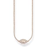 THOMAS SABO Damen-Collier 925 Sterling Silber 750 rosegold vergoldet Zirkonia weiß Länge von 38 bis 42 cm KE1385-416-14-L42