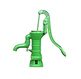 FAEIO Altmodisch Handpumpe Wasserpumpe - Einfach zu verwenden - Wasserdicht und antioxidativ Gusseisen komplett manuelle Wasserpumpe - Für Gartenterrassen usw G