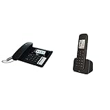 Telekom Sinus PA 207 Plus Tischtelefon und Mobilteil, schwarz & Sinus 207 Schnurlostelefon DECT analog, schw