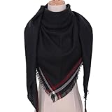 Damen Schal Und Schal Winter Warme Damen Schals Decke Schals Und Wraps Damen Geschenke Karierter Quadratischer Schal Schal Stola Schalldämpfer,L