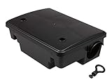 Windhager Maus- und Ratten-Box 2in1 , Maus und Ratten Falle, Mäuse Köder-Box, Mäuse einfach fangen, Rattenköderstation, Maus- Rattenköderbox, 19 x 25,5 x 10 cm, 05056 schw