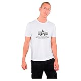 ALPHA INDUSTRIES Herren 100501/09 T-Shirt, Blanc, 4XL