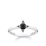 Thomas Sabo Damen-Ring Schwarze Steine silber 925 Sterlingsilber TR2268-643-11-54