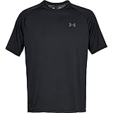 Under Armour Tech 2.0 Shortsleeve, atmungsaktives Sportshirt, kurzärmliges und schnelltrocknendes Trainingsshirt mit loser Passform Herren, Schwarz (Black / Graphite) , M