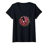 Damen Weihnachts-Volleyball Cool Cute Loves Volley Ball Girl Coach T-Shirt mit V
