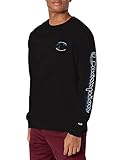 Champion Klassisches Langarm-T-Shirt für Herren, doppeltes Logo, Schwarz-586629, XX-Larg