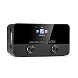auna Connect 100 SE - Internetradio, Mediaplayer, Bluetooth, WLAN: Netzwerkplayer, App-Control, 2,4' TFT-Farbdisplay, USB-Port, AUX-In, Line-Out, UKW-Radio, schw