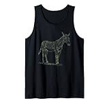 Military Mule Camo Print US Donkey Horse Veteran Men Gift Tank Top