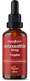 effective nature - Hochdosierte Astaxanthin-Tropfen - 12 mg Astaxanthin - 50 ml Flasche mit Pipette - 12 mg Vitamin E - Vegan und ohne Zusätze - Astaxanthin flüssig mit hoher Bioverfügbark