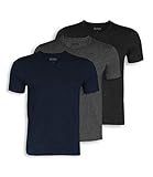 Hugo Boss Herren T-Shirts Business Shirts Crew Neck 3er Pack, Größe:XL, Artikel:-497 Blue/Grey/Black
