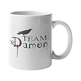 Getting Shirty Teetasse aus Keramik mit Team Damon (inspiriert von The Vampire Diaries)