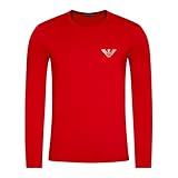 Emporio Armani Herren-T-Shirt 111023 0A526, langärmlig, Rundhalsausschnitt, rot, XL