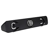 cigemay Tragbarer Bar-Lautsprecher, Bluetooth 5.0 USB-Dual-Lautsprecher, 3,5-mm-Audio-Schnittstelle, Small Angle Design, Subwoofer, Geeignet für PC-Desktop, Laptop, Tablet, Smartphone(Schwarz)