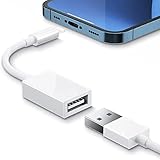 Lightn-ing Kamera Adapter USB 3.0, Buchse OTG Daten Sync Kabel Adapter Kompatibel mit i-Phone/i-Pad, Support Hubs, MIDI Keyboard, Maus, Kartenleser, USB Ethernet Adapter, iOS 9 bis 15