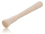 TIMELEOS Cocktailstößel aus Holz, Barstößel, Stößel, Eiscrusher, Mörser, Eiszerkleinerer, Crasher, Pitu Muddler idela für Bar Limetten Zitronen Eis, Caipirinha, Mojito, Zubehör S