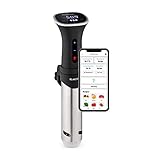 Klarstein Quickstick Smart Sous Vide Garer, 3D Circulation, App-Steuerung, Touch-Display, Temperaturbereich: 20-95 °C, Timer, 1200 Watt, Volumen: 10 bis 15 Liter, min. Tauchtiefe: 11 cm, schw