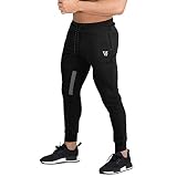 BROKIG Athletic Jogginghose Herren lang Jogging Hose - Jogginganzug für Männer Trainigshose Sporthose Sweatpants(Schwarz,XL)