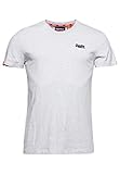 Superdry Herren OL Vintage EMB Crew T-Shirt, Grau (Desert Hint Teal Marl T7O), Larg
