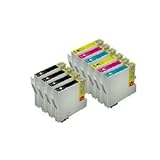 10x Druckerpatronen kompatibel für Epson Stylus Office BX300F Kompatible Druckerpatronen - Cyan / Magenta / Gelb / Schwarz- PATRONEN MIT NEUESTEN CHI