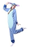 Erwachsene Adult Pyjama Cosplay Tier Onesie Nachtwäsche Kleid Overall Animal (S, Blue Stitch)