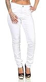 VERO MODA Damen Jeans Hose Seven Shape Up schmales Bein 10193356 Bright White Skinny XS/30