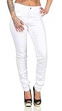 VERO MODA Damen Jeans Hose Seven Shape Up schmales Bein 10193356 Bright White Skinny XS/30