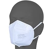 AUPROTEC 50 Stück FFP2 Maske Atemschutzmaske EU CE 0370 Zertifiziert EN149:2001+A1:2009 Mundschutz 5 lagig mit innen liegendem Vlies einzeln verpack