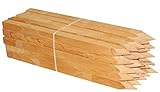 Holzpflöcke Hartholzpfähle Pflanzstäbe Angespitzt und Quadratisch 25st. | Holzpfähle für Markierung, Beschilderung oder Abgrenzung - 30/40/50/60 cm - Kanten: 25x25mm (40cm)