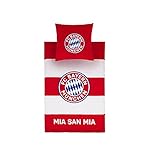 FC Bayern München Flanell Bettwäsche (one Size, rot/weiß)