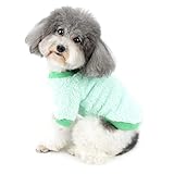 Hundepullover für kleine Hunde, aus Sherpa-Fleece, für den Winter, für Chihuahua-Jacke, kaltes Wetter, für Katzen und Hunde, Hellgrün, Größe XXL