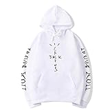 HUIZE Herbst/Winter-Hoodie Für Männer Und Frauen Travis Scott Astroworld Graffiti-Print Lässiges, Lockeres Sweatshirt (M-XXL)