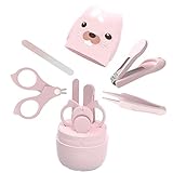 Babypflege Set mit Baby Nagelschere, für Fingernägel und Fußnägel mit Nagelknipser, Nagelschere, Nagelfeile und Pinzette für Kinder und Neugeb