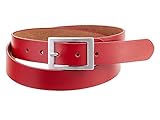 Prato Gürtel G26 Damen Gürtel Büffel Leder rot 105