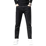Feidaeu Herren Jeans Hautfreundliche Hosen Herbst und Winter Schlanke Jeanshose Einfache Stretchhose mit geradem B