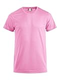 Clique Herren Funktions T-Shirt aus Polyester T-Shirt für den Sport, perforiert und feuchtigkeitsabführend in 10 Farben S M L XL XXL XXXL XXXXL (Pink, L)