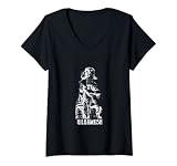 Damen Gilgamesh Skulptur König Held Alte Mesopotamia T-Shirt mit V