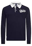 Superdry Mens Rugby Polo Shirt, Atlantic Navy, S