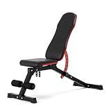 ZXNRTU Einstellbare Gewichtsbank Faltbare Home Übung Fitnessstudio Trainingsbank Neigung RECHNUNG Flachbankpresse for Ganzkörper-Training (Color : Black)