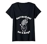 Damen Bong-Liebhaber Lustige Gras Cannabis Stoner T-Shirt mit V