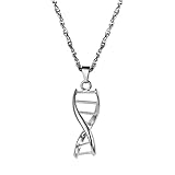PROSTEEL DNA-Doppelhelix Anhänger Damen Herren Wissenschaft Molekül Halskette Edelstahl chemische Struktur Modeschmuck