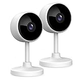 Little elf 1080P Überwachungskamera, 2 Stück Hunde Kamera, WLAN Kamera mit Bewegungserkennung, Nachtsicht, 2-Wege Audio, Babyphone unterstützt Mobile App Kontrolle und Fernalarm , Kompatibel mit Alex