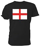 Englisch Flagge T Shirt, schwarz - Größe: L