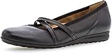 Gabor Damen Ballerinas, Frauen Riemchenballerinas,Comfort-Mehrweite,Übergrößen, Sommerschuhe Damen Frauen weibliche Lady,schwarz,40.5 EU / 7 U